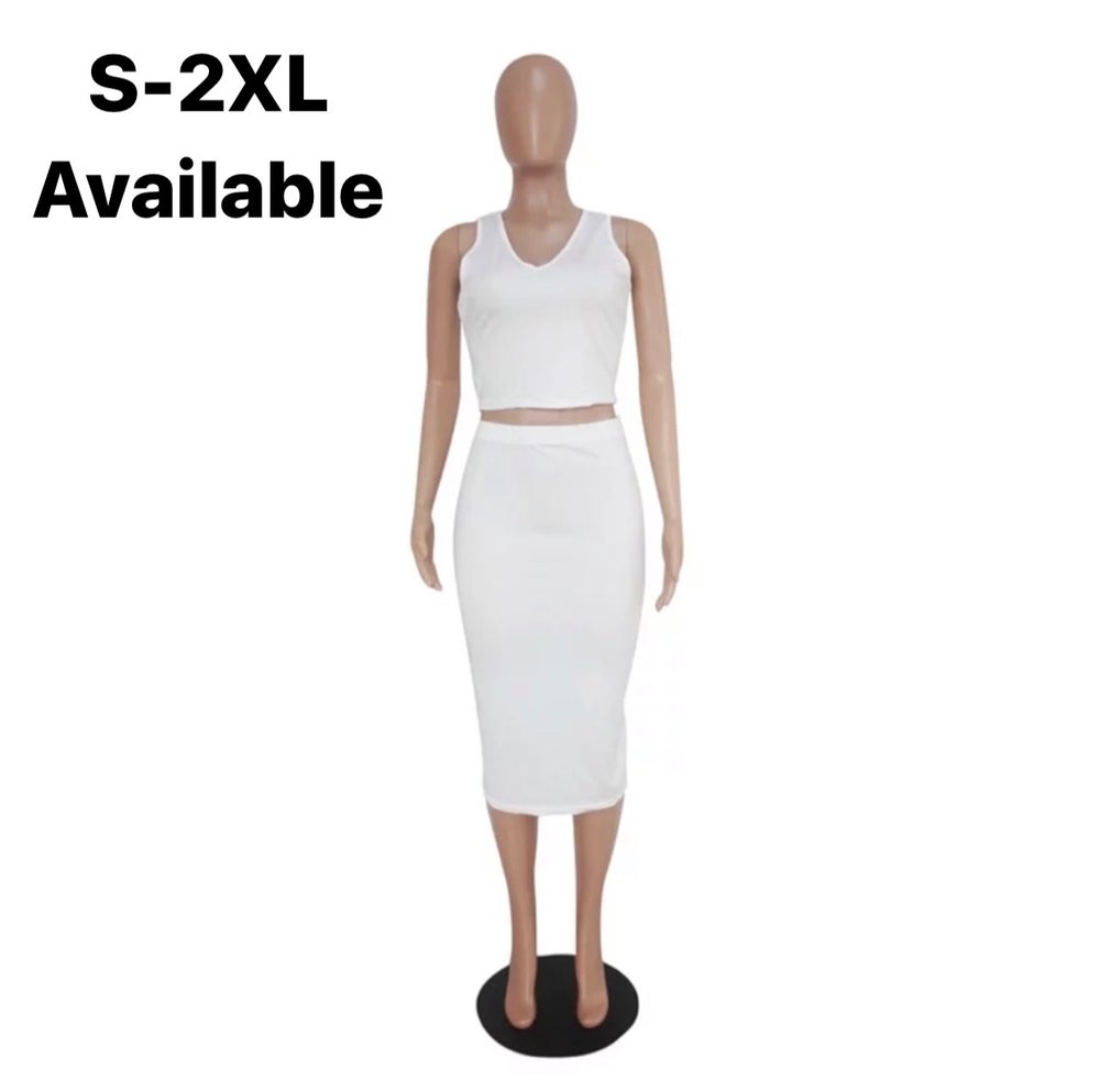 Conjunto de falda media de 2 piezas