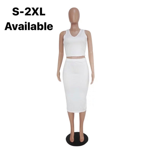 Conjunto de falda media de 2 piezas